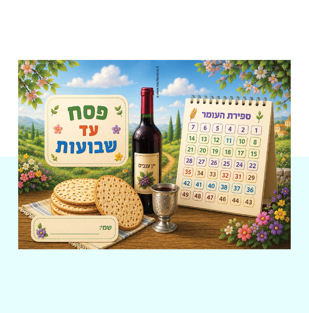 עטיפה למחברת מפסח עד שבועות
