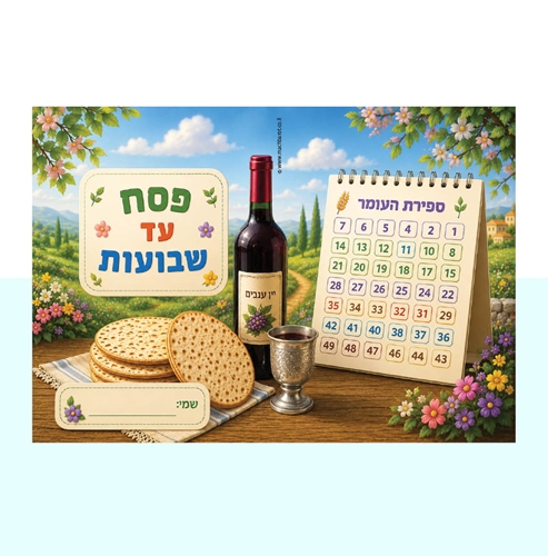 עטיפה למחברת מפסח עד שבועות
